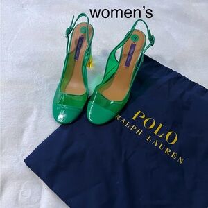 Ralph Lauren Women's Green Slingback Heels